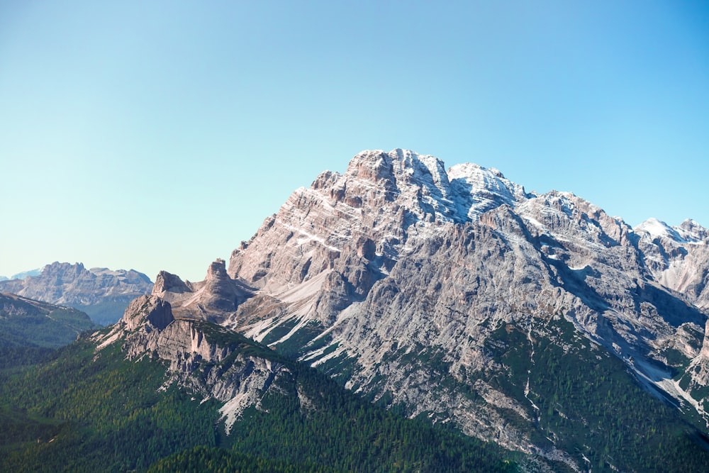 gray rocky mountain under blue sky during daytime