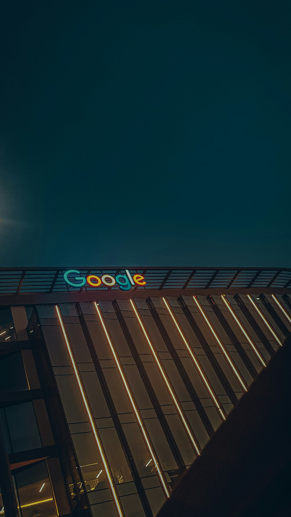 black and blue lighted signage