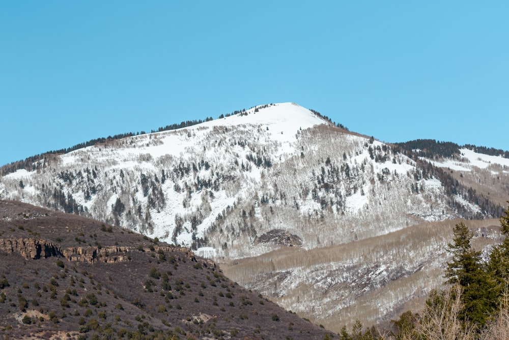 snow covered mountain under blue sky during daytime