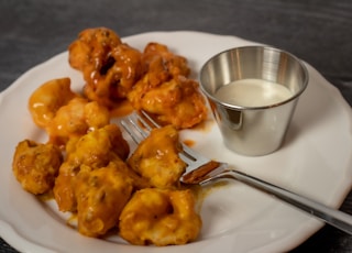 fried food on white ceramic plate