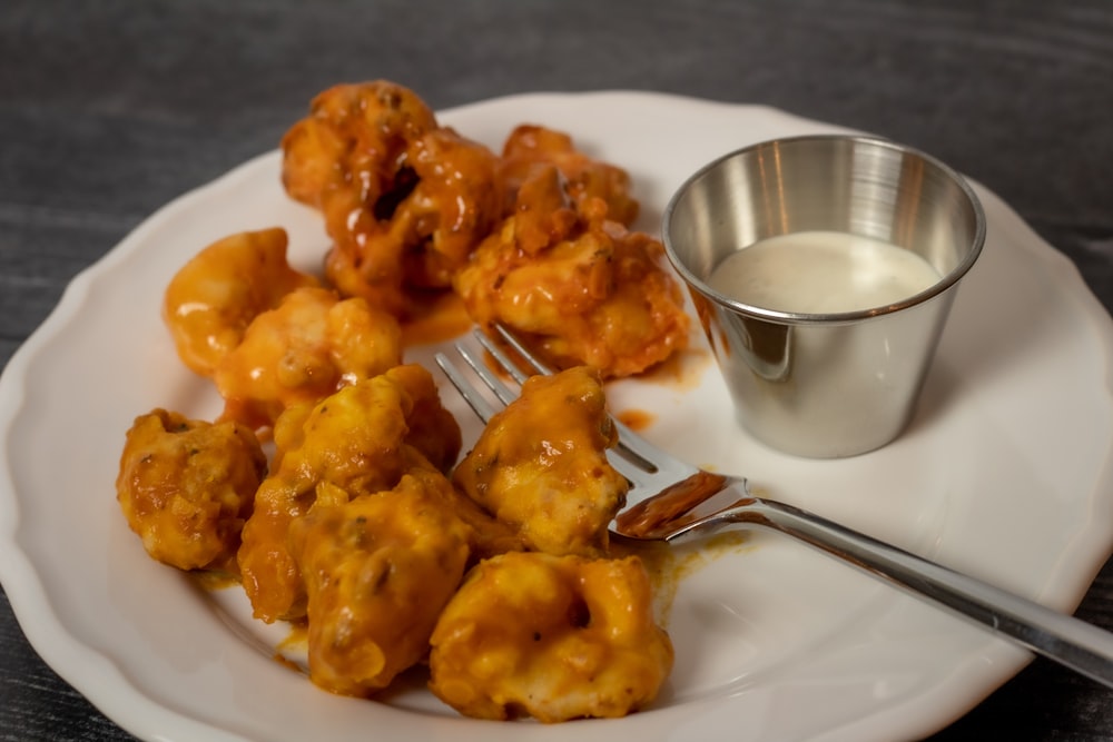 fried food on white ceramic plate