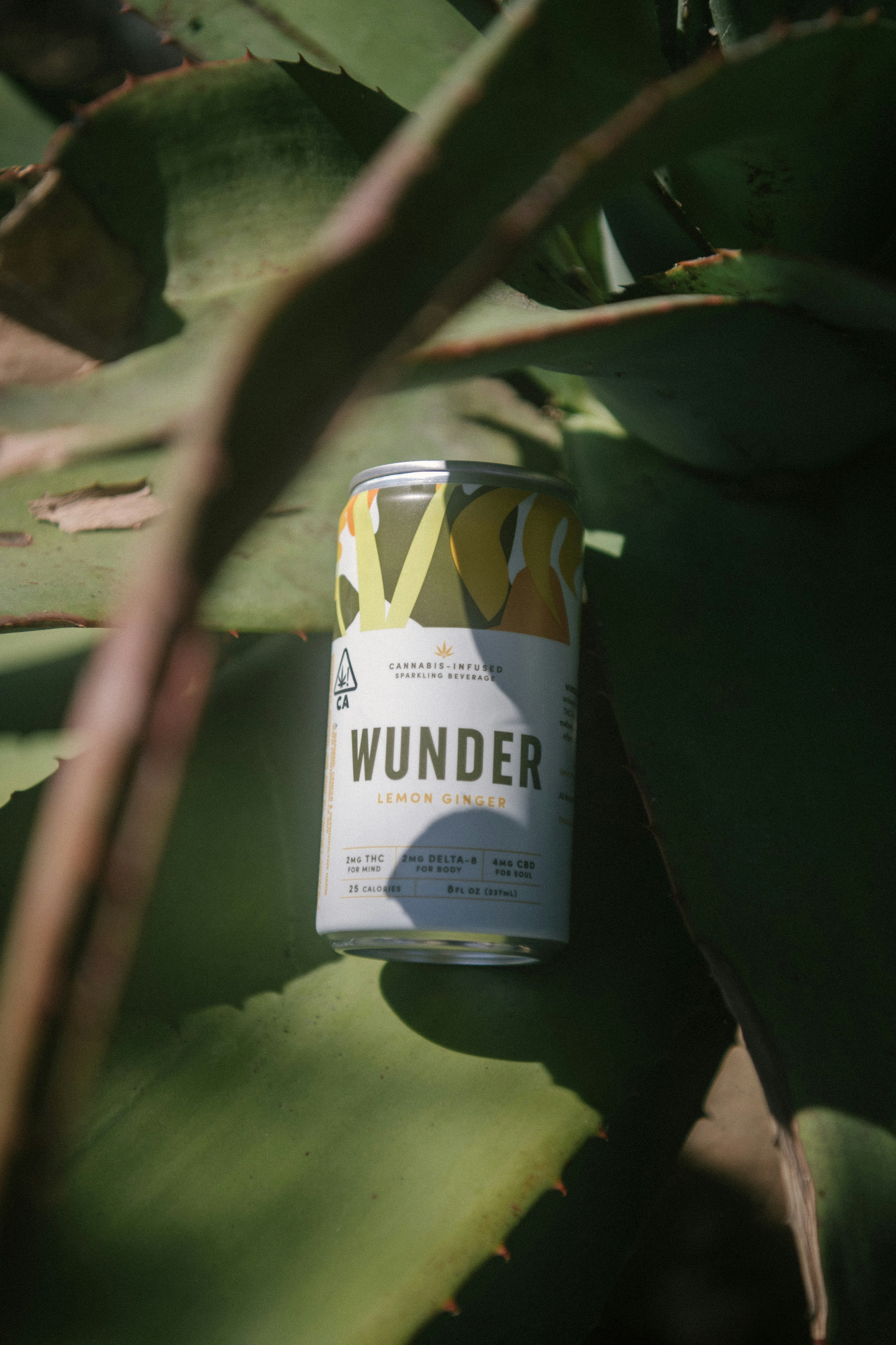 白と緑のラベル付き缶