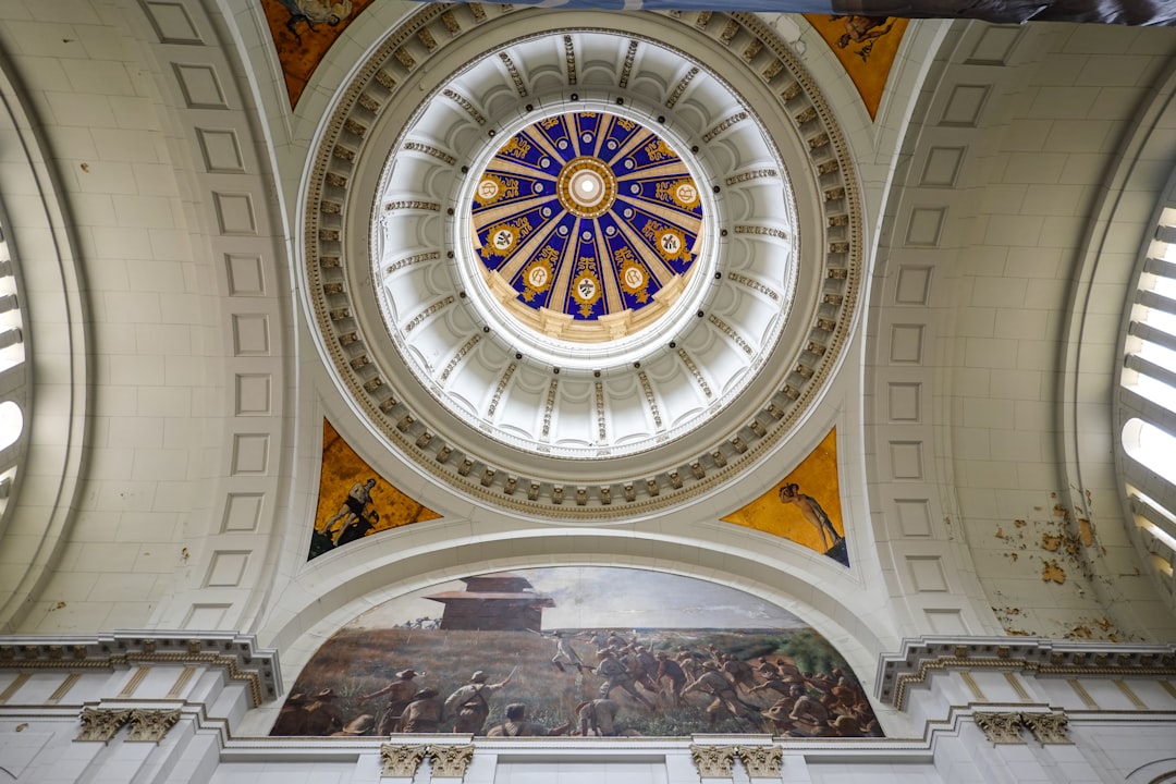 white and brown dome ceiling