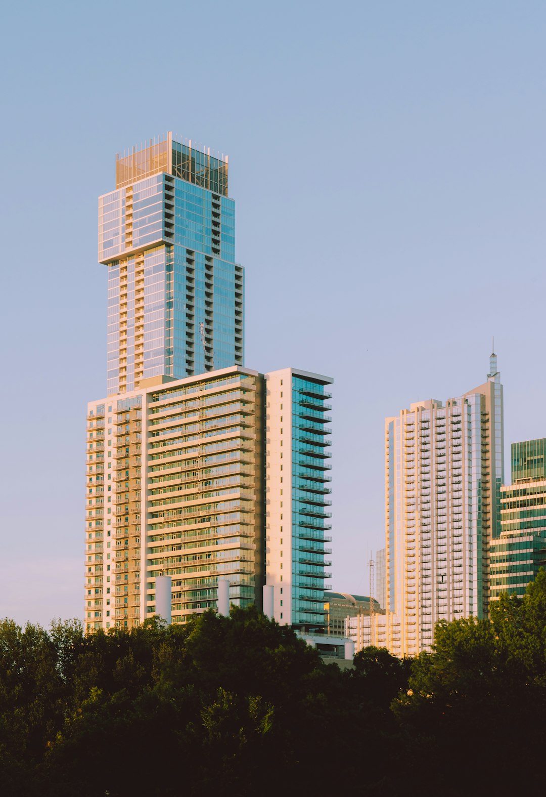 white and brown high rise buildings