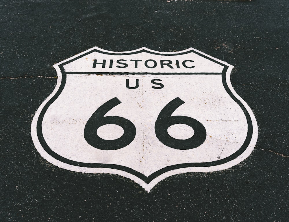 a close up of a street sign on the ground