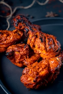 fried chicken on white ceramic plate
