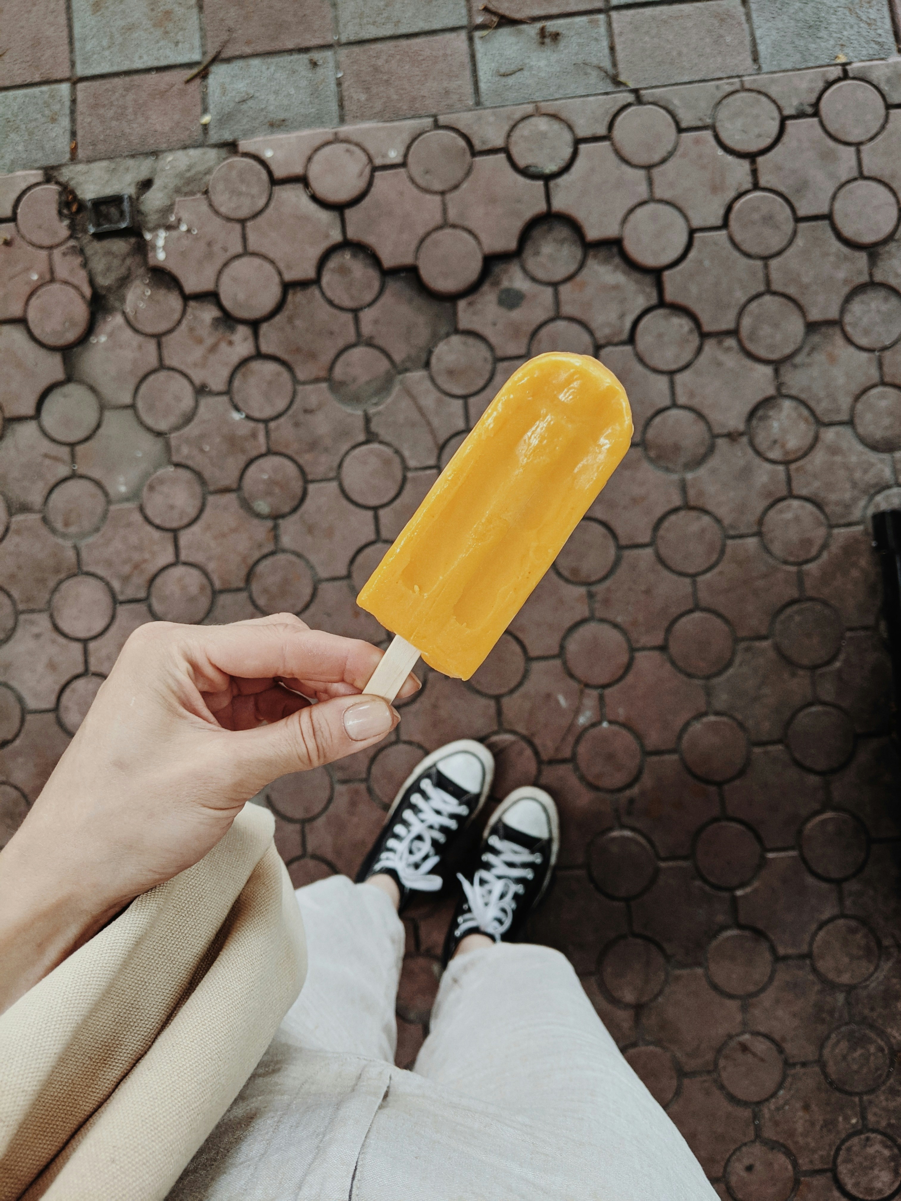 yellow plastic ice pop toy