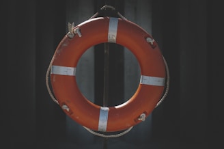red and black round ring