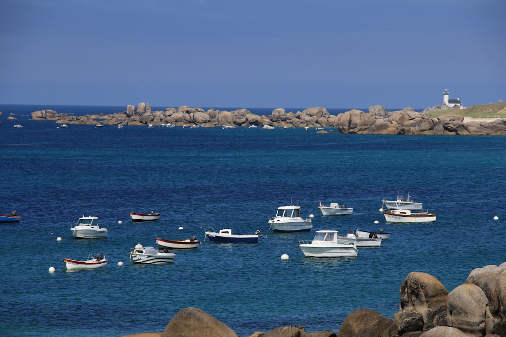 Barcos blancos en el mar durante el día