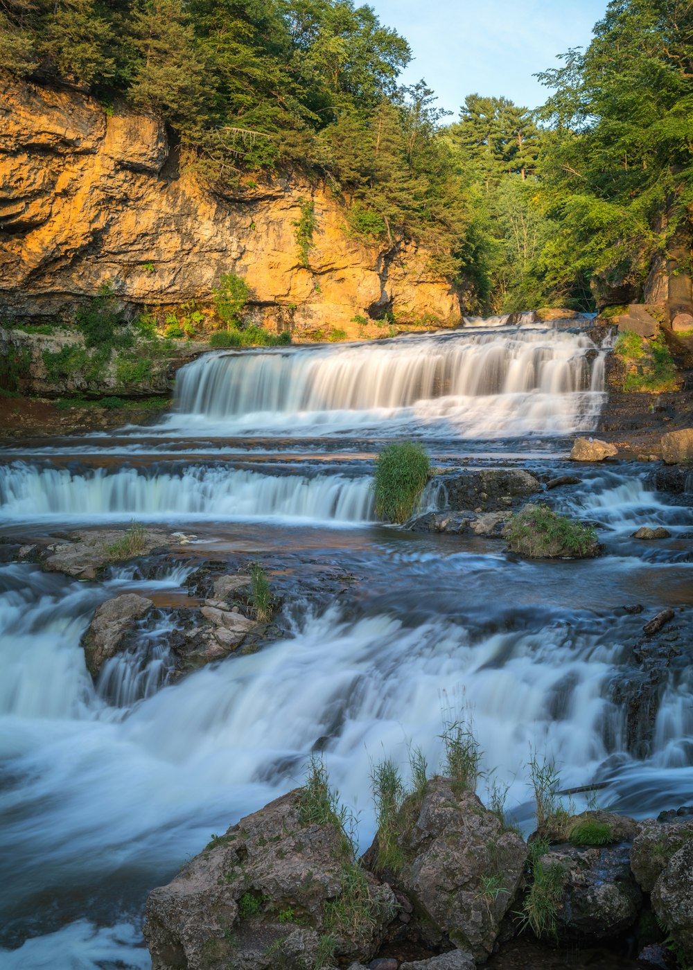 water falls in the forest