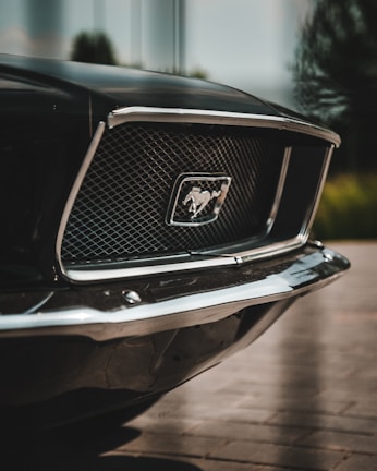 black and silver car in tilt shift lens