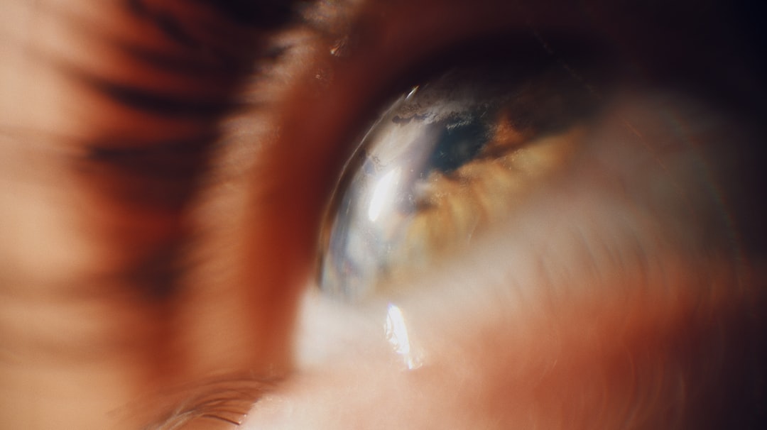 persons eye in close up