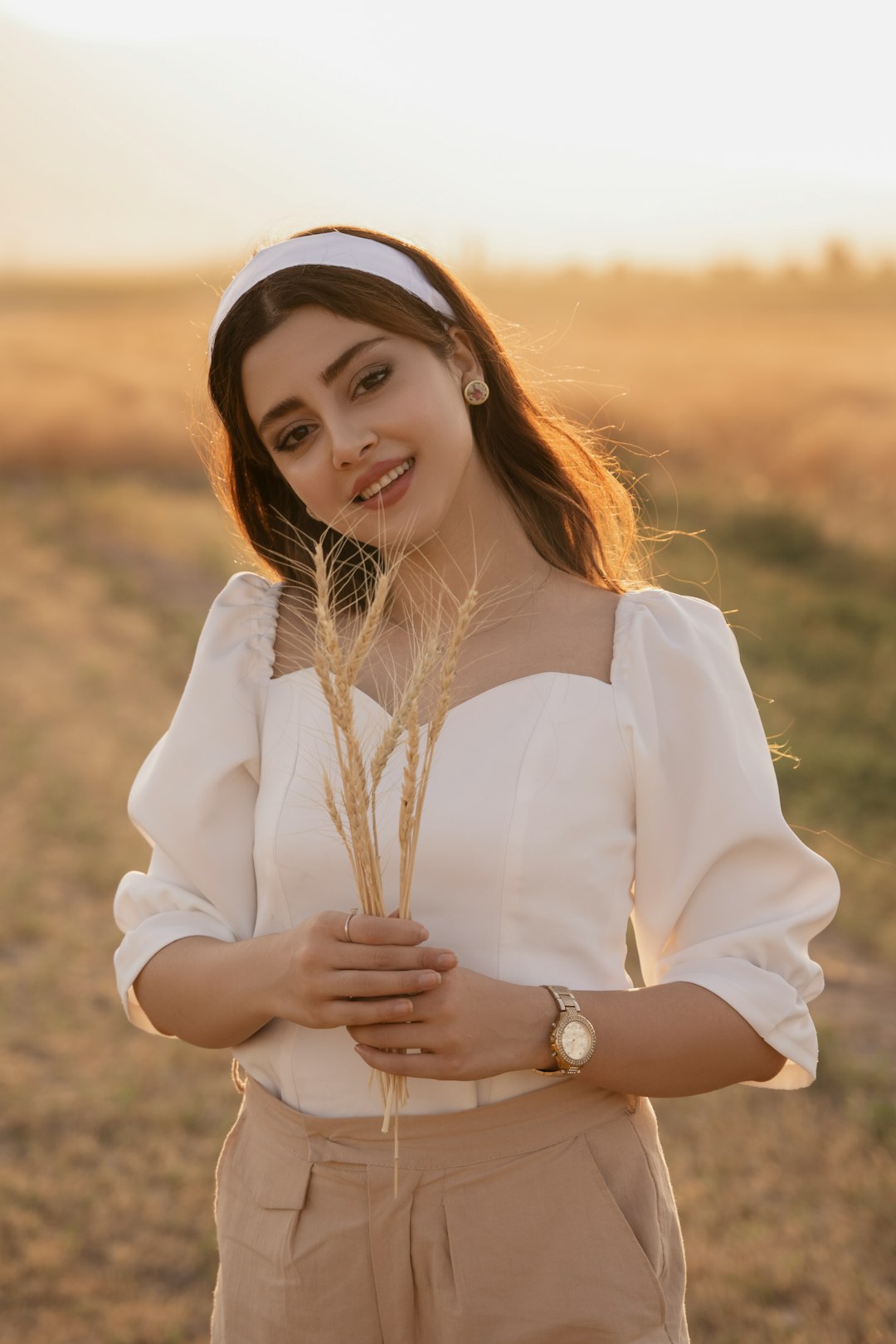 woman in white long sleeve shirt