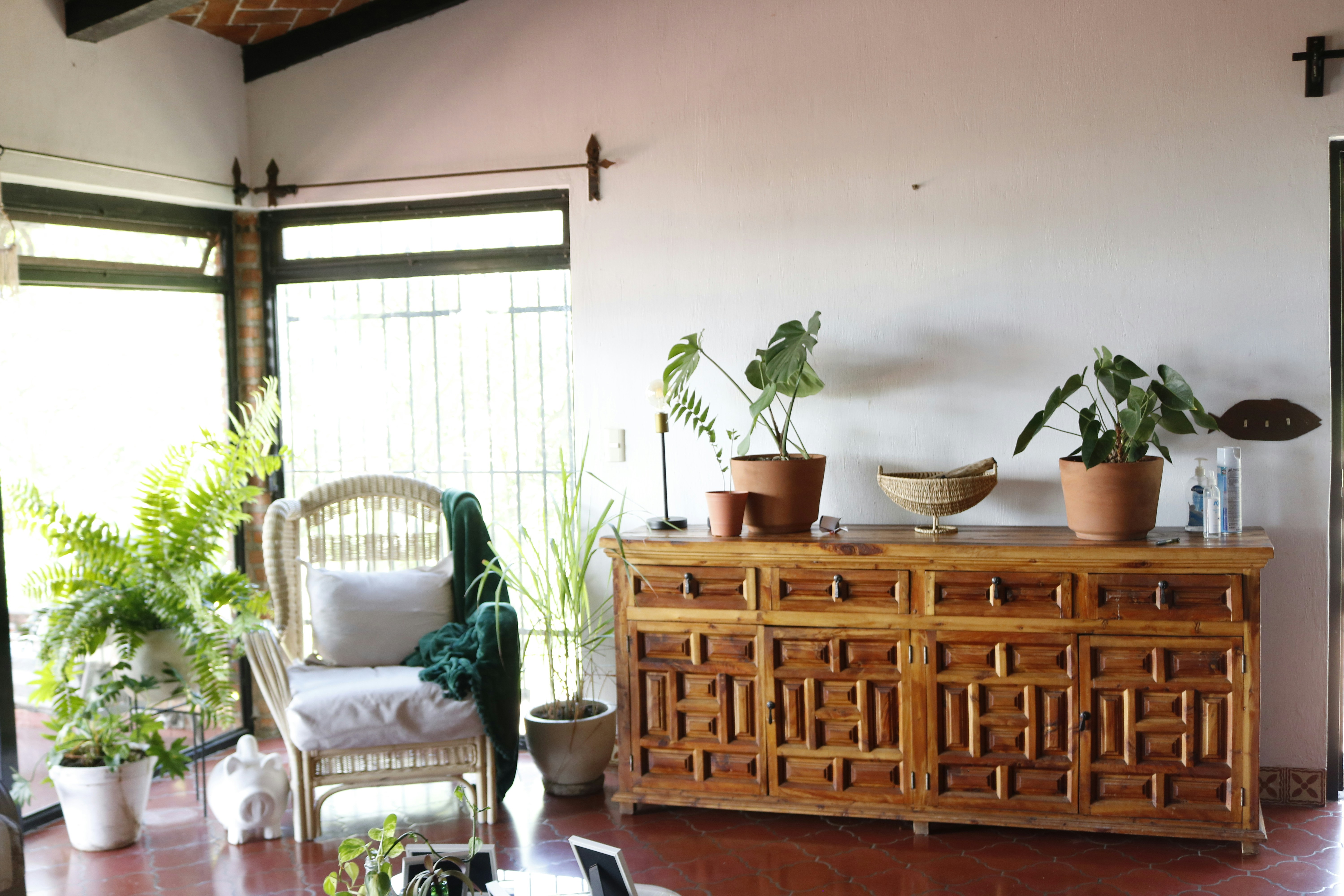 Slim Rattan Storage Chest