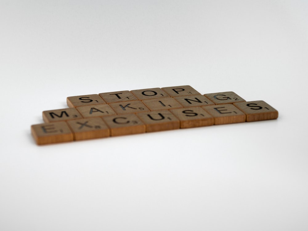 brown wooden blocks on white surface