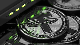 a close up of a pile of crypt coins