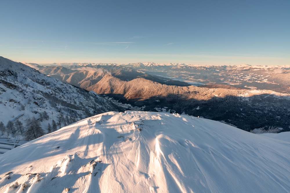 snow covered mountain during daytime