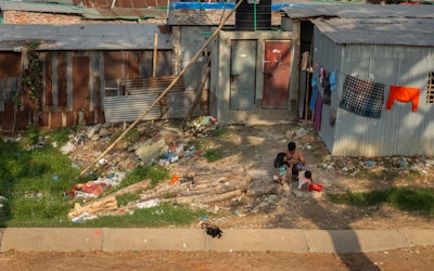 Local children playing in a modest street in Guerrero