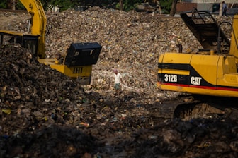 A well-organized landfill site