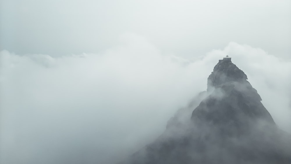 foggy mountain during foggy weather