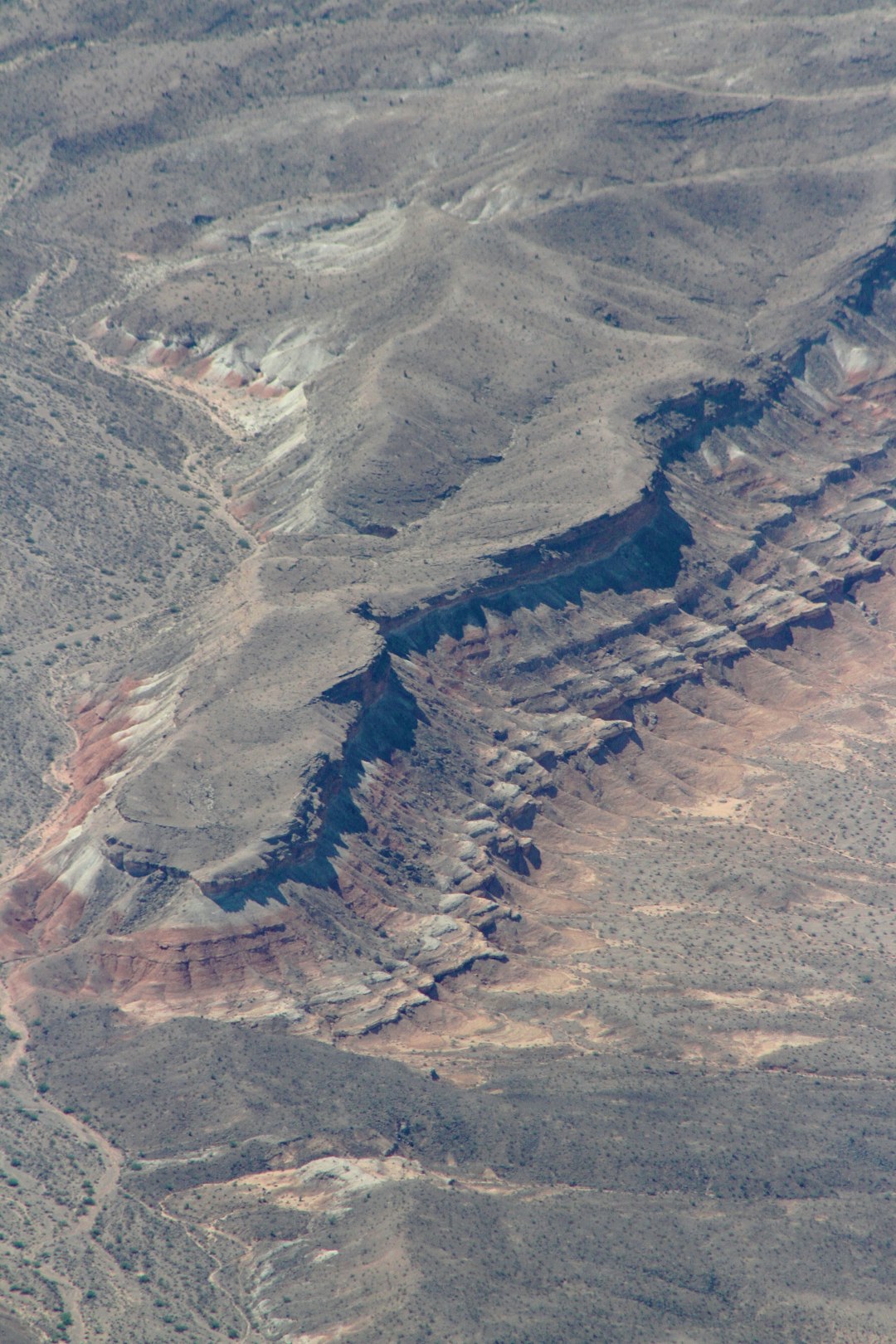 aerial view of brown and gray mountains