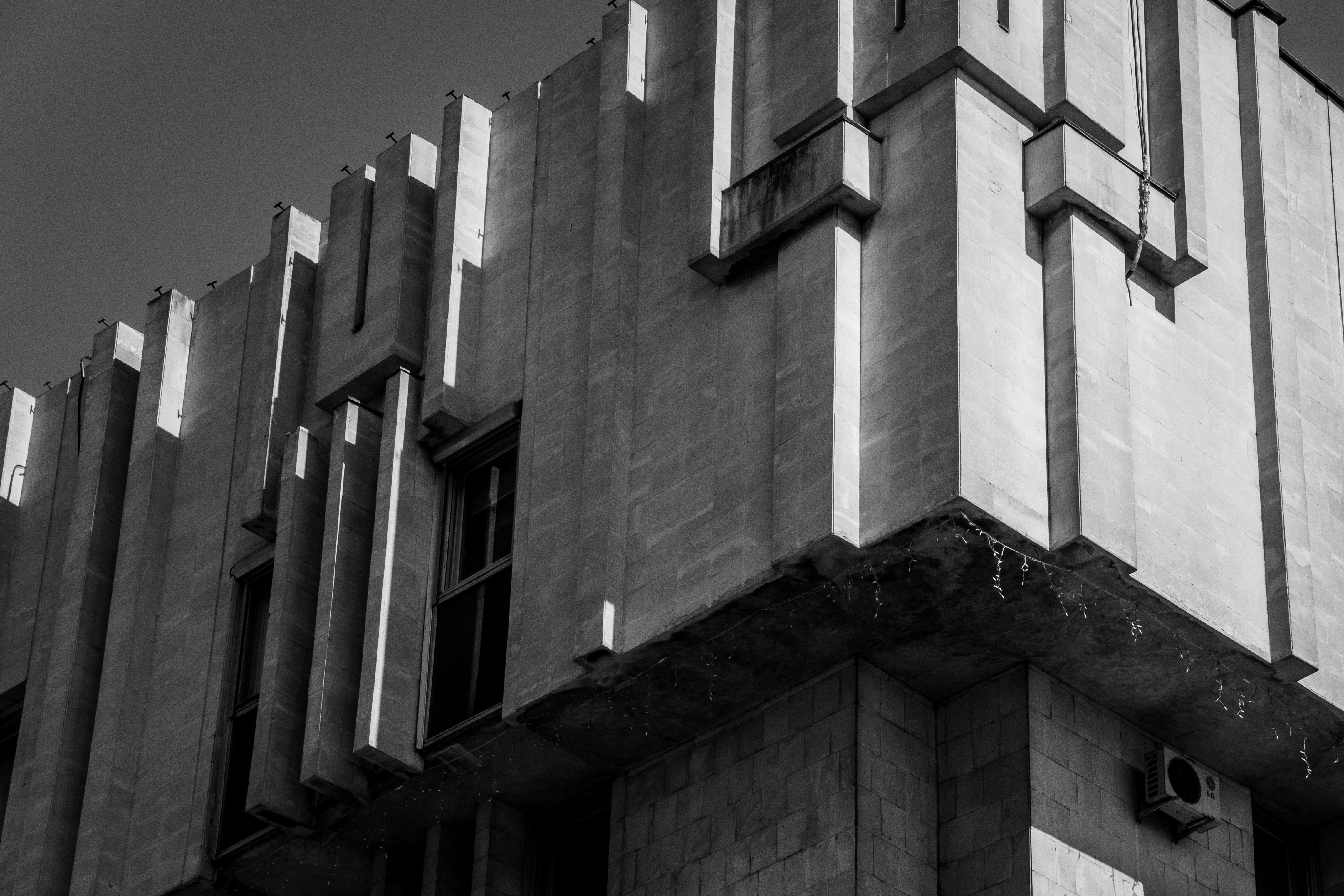 low angle photography of concrete building