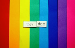 blue green and yellow striped wall