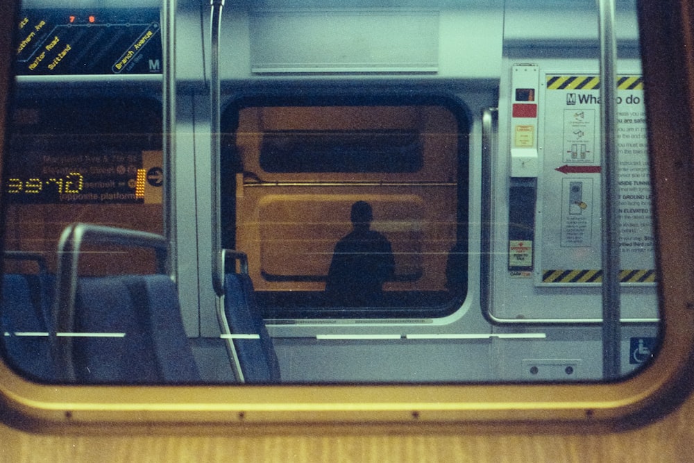 stainless steel train door closed