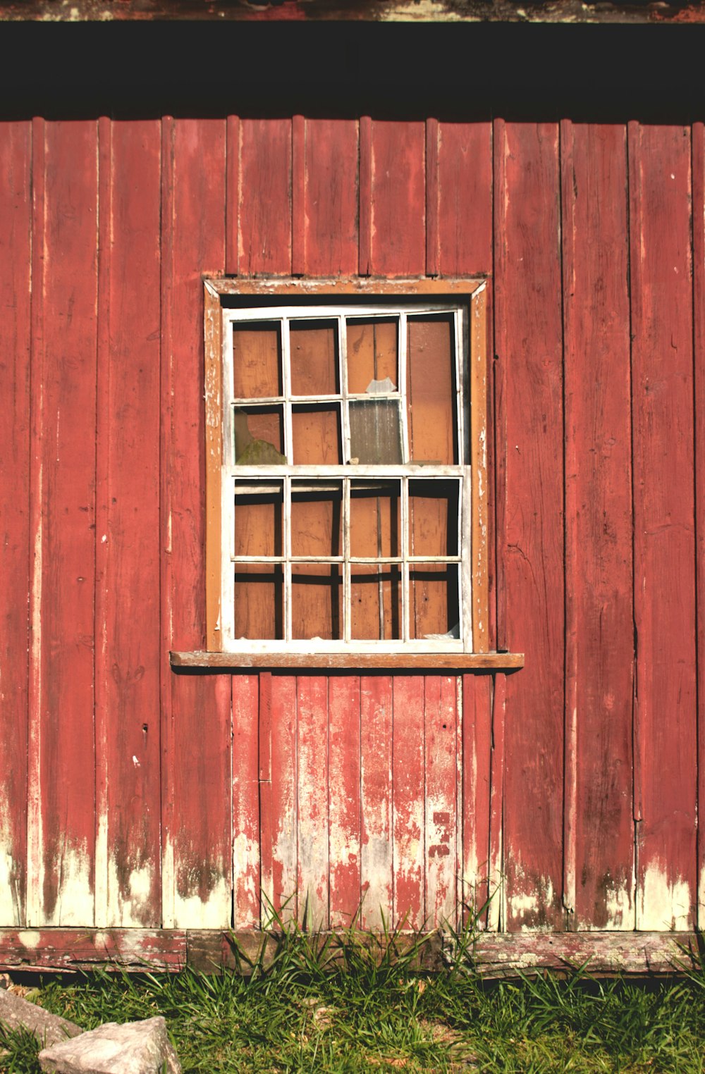 white wooden framed glass window