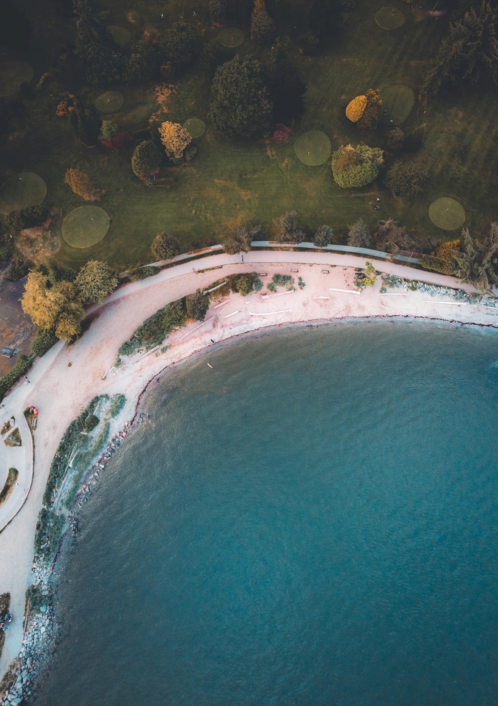 aerial view of a beach