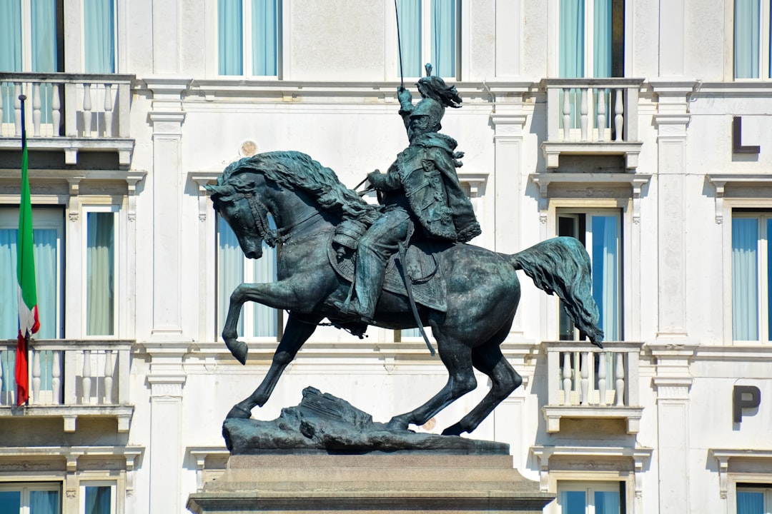 man riding on horse statue