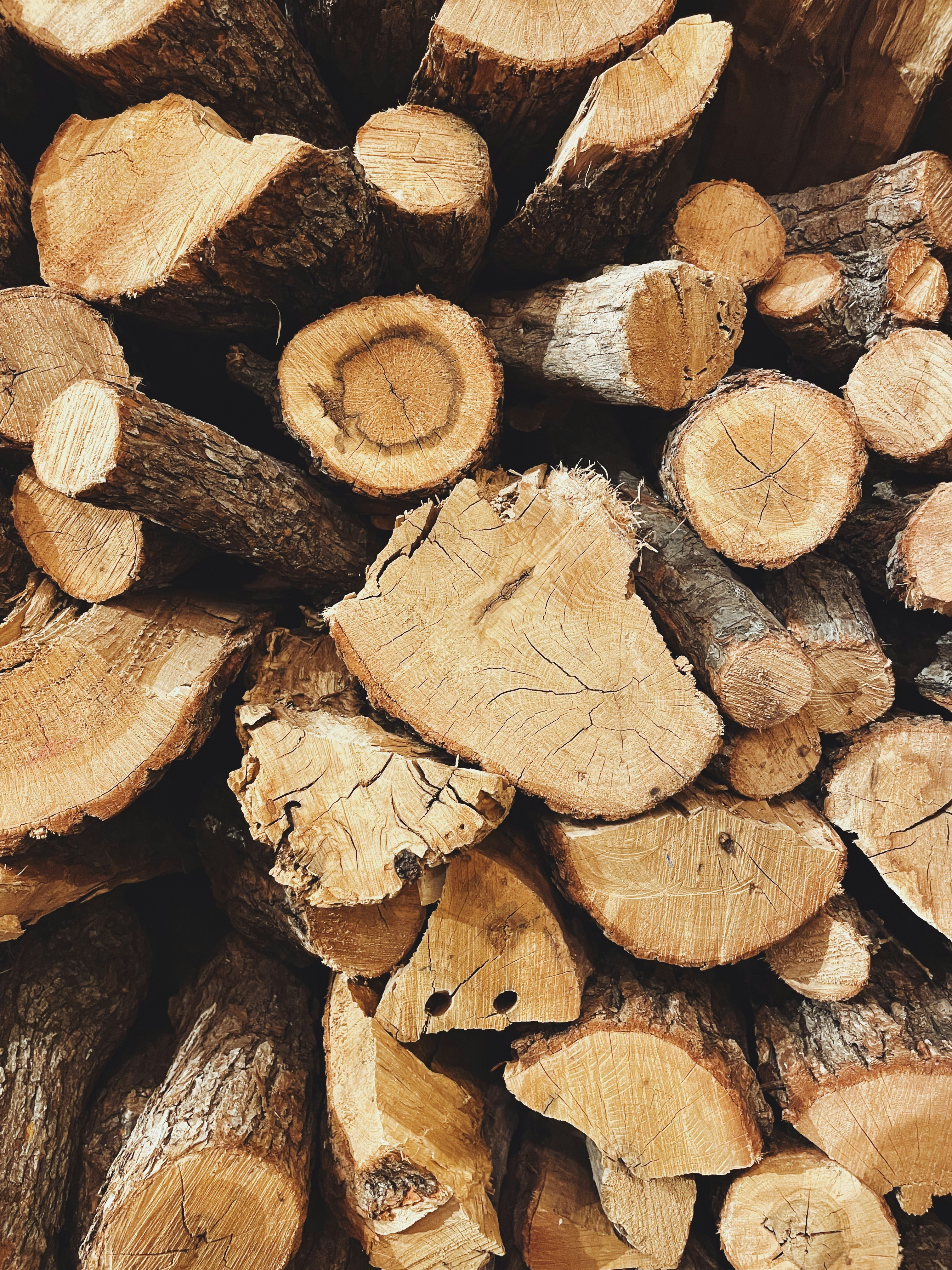 Log stack at Cracker Barrel in Denver.