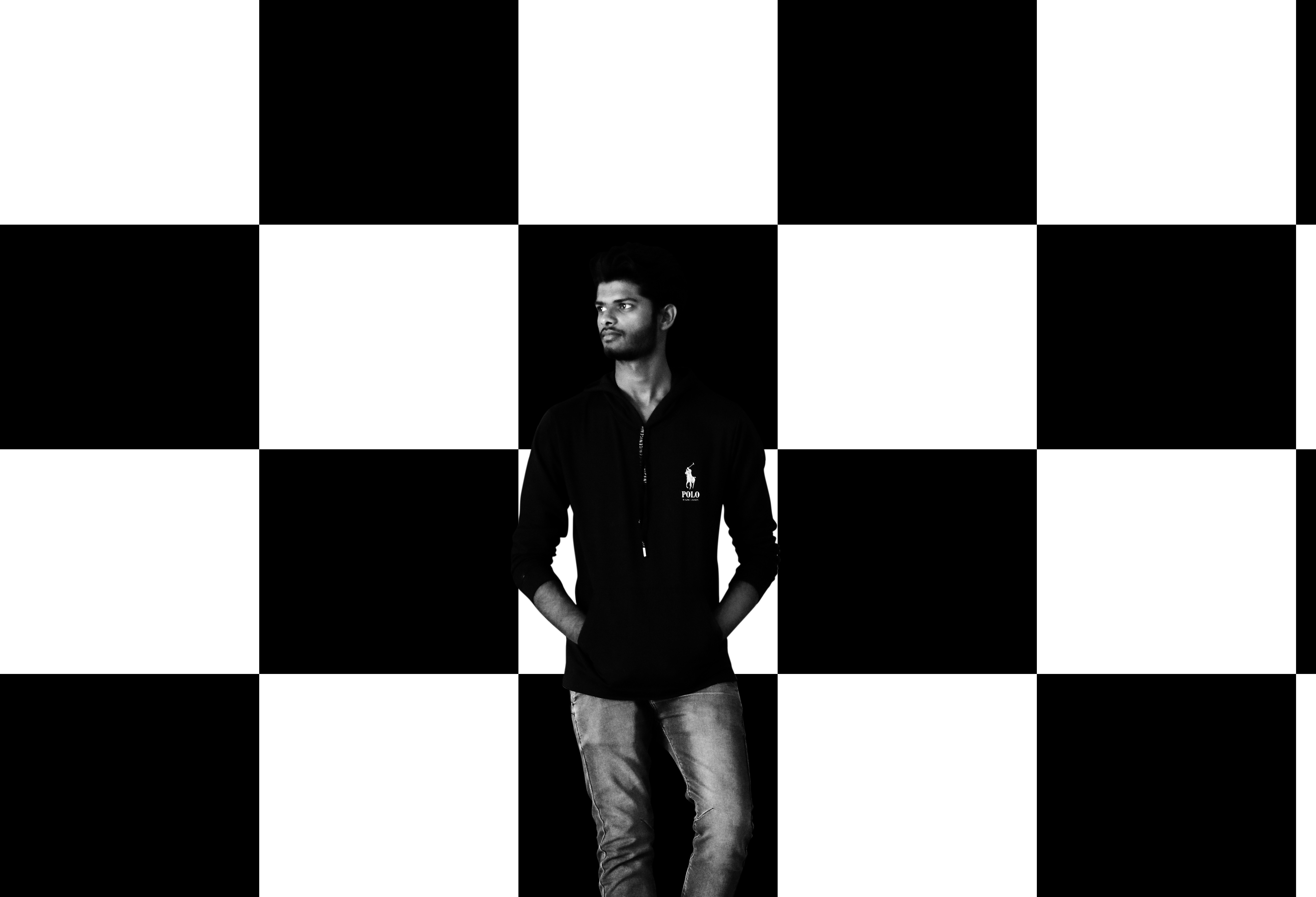Man Black Polo Wallpaper