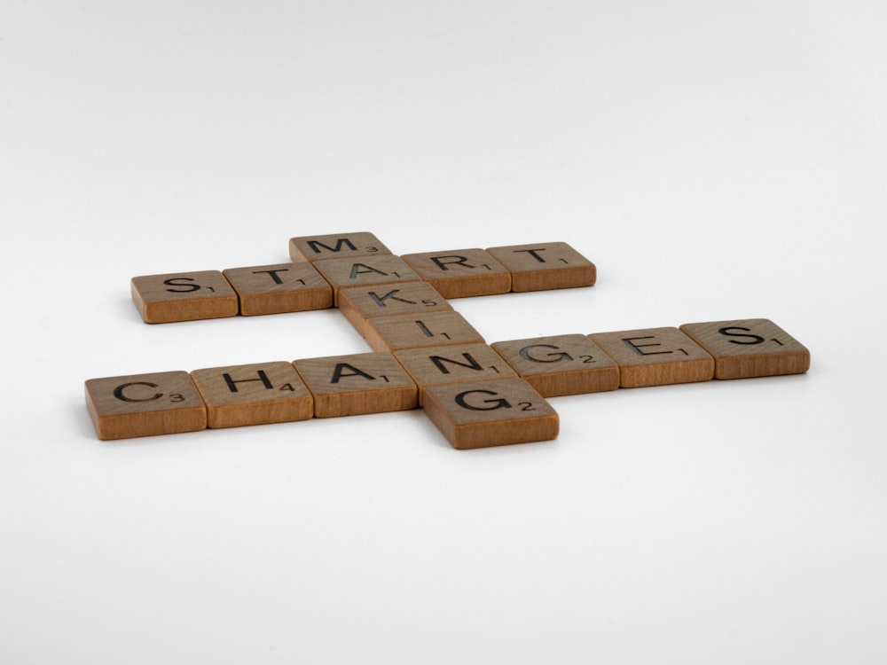 brown wooden blocks on white surface