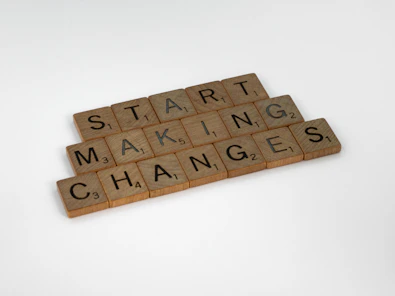 Scrabble letters forming the words: Start Making Changes
