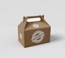 brown and white cardboard box