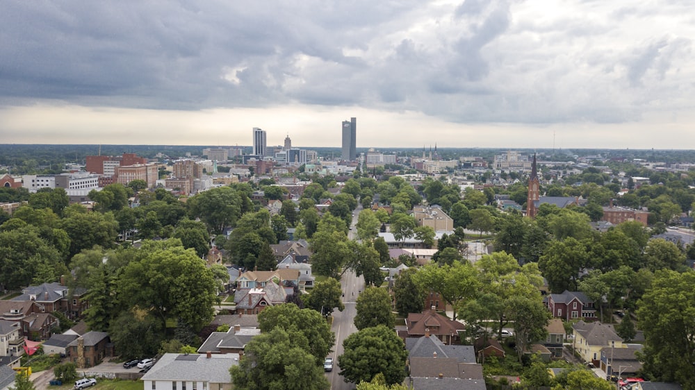 Vue aérienne des bâtiments de la ville pendant la journée