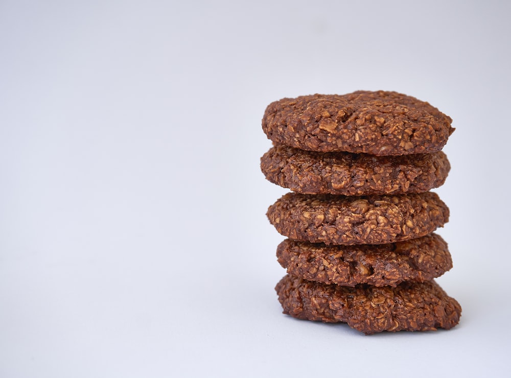 brown cookies on white surface