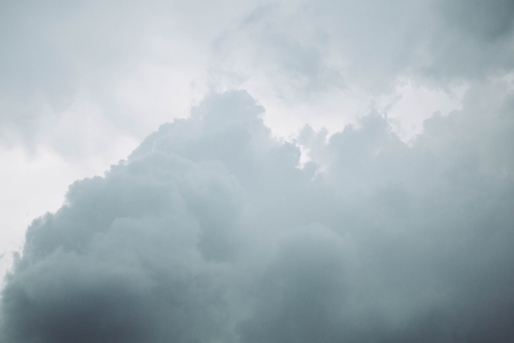 white clouds on blue sky