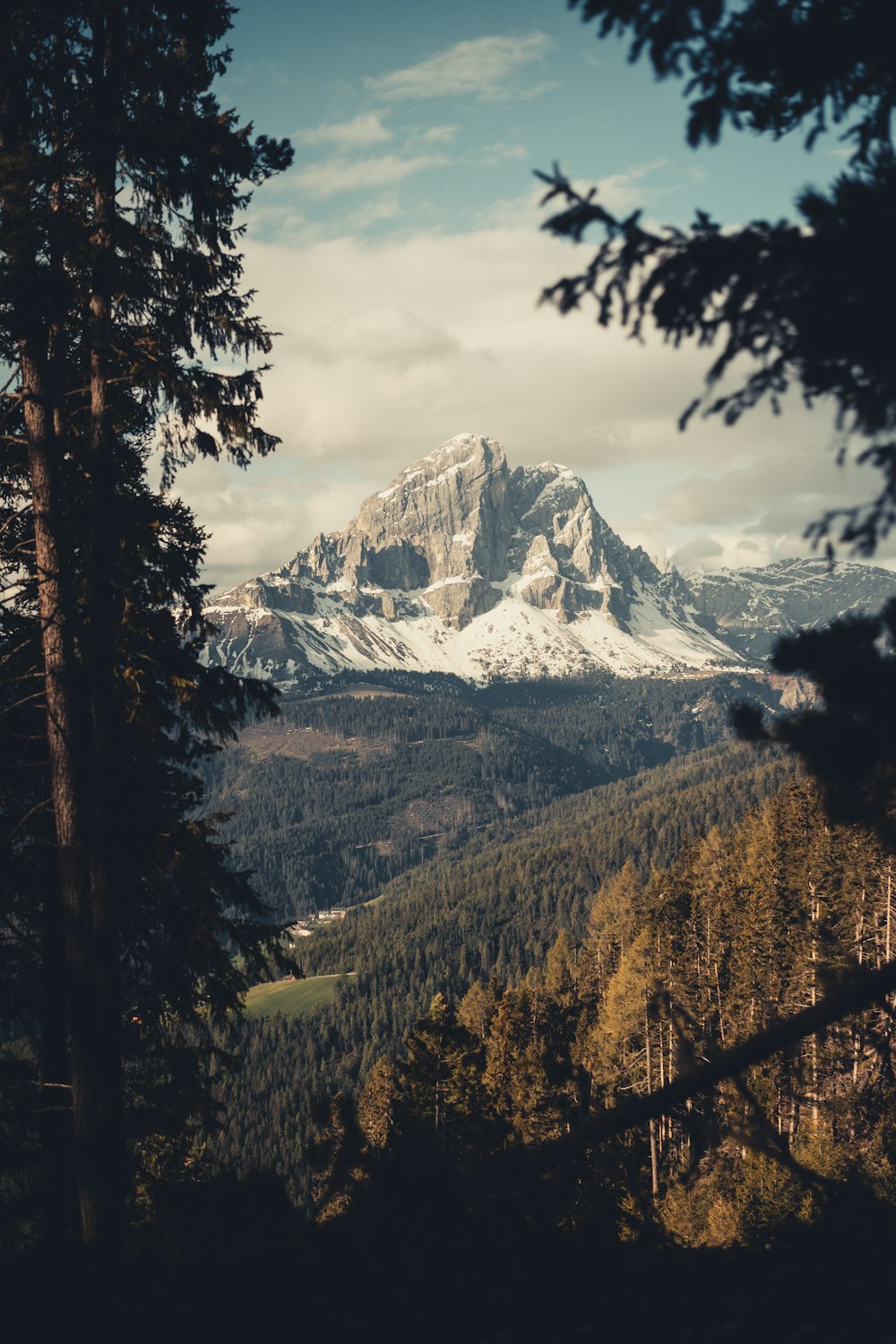 snow covered mountain under cloudy sky during daytime