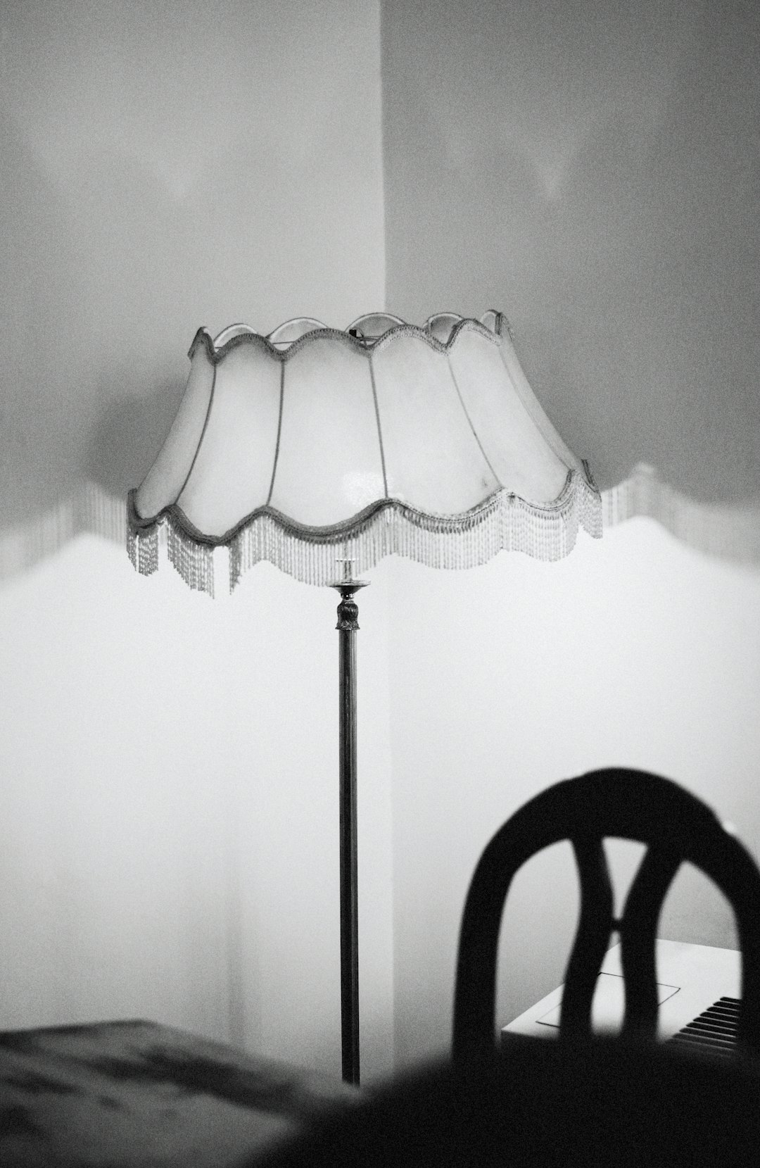 black and white floor lamp