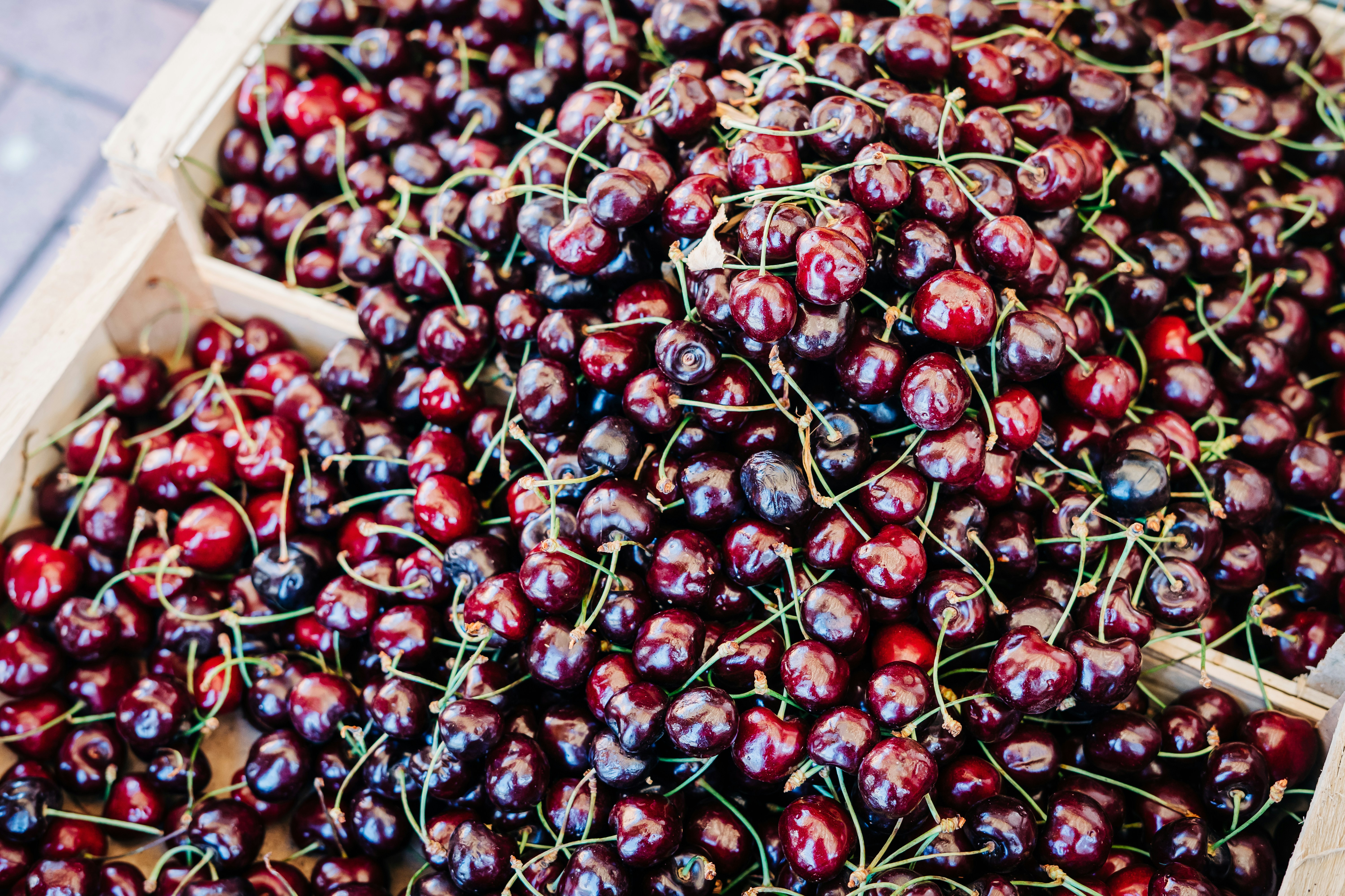 Ripe cherries for sale in Sapri, Italy