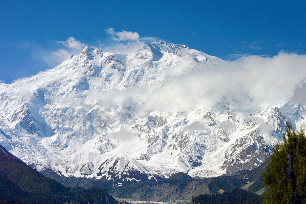 snow covered mountain under blue sky during daytime