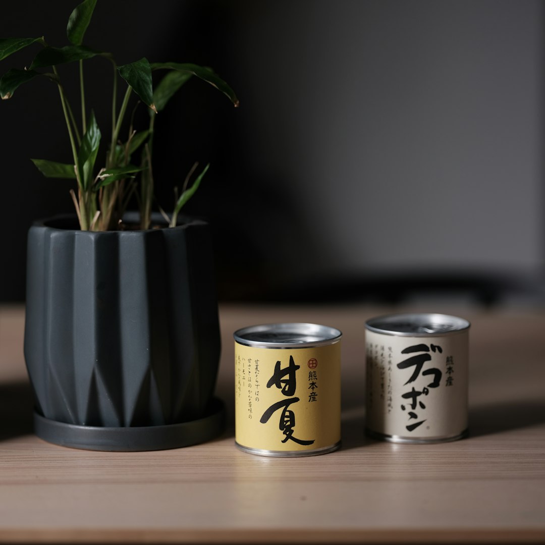 white and black ceramic mug