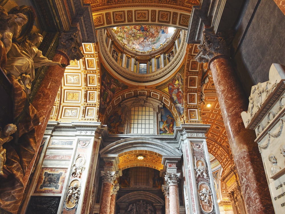 brown and white cathedral interior