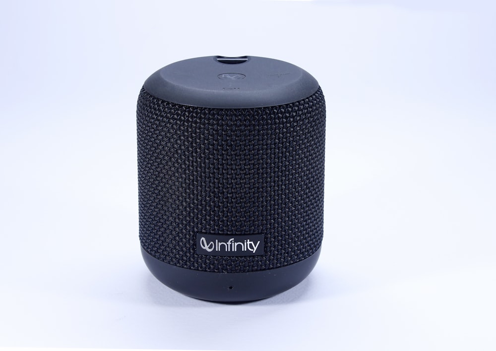 black and gray amazon echo speaker