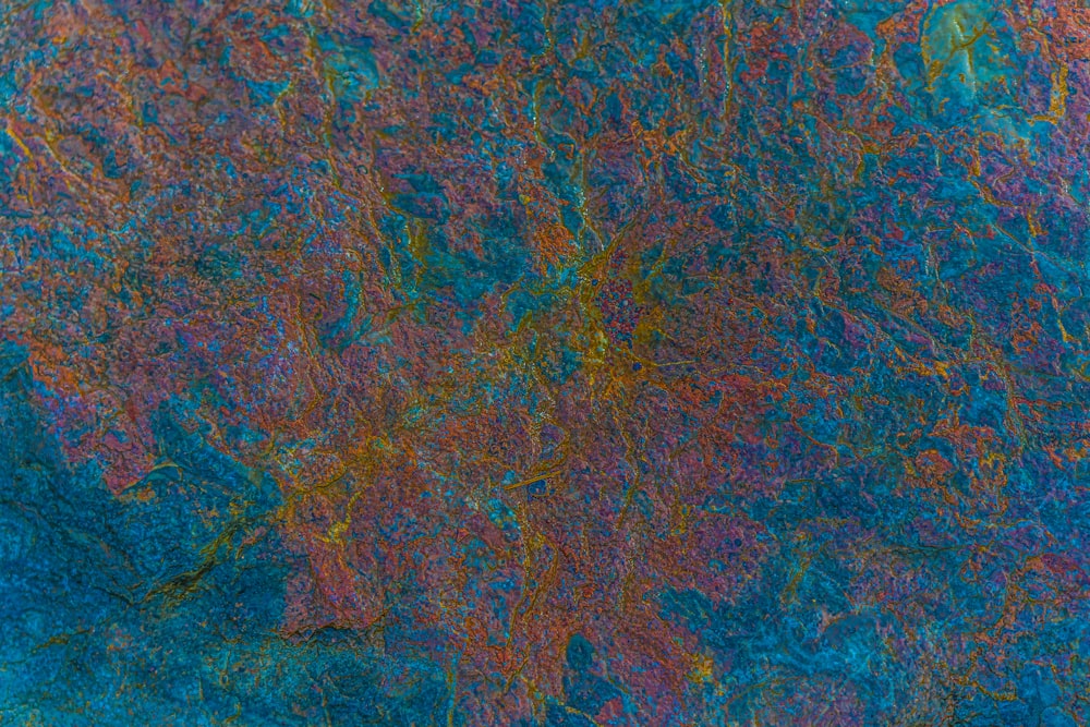 blue and brown abstract painting