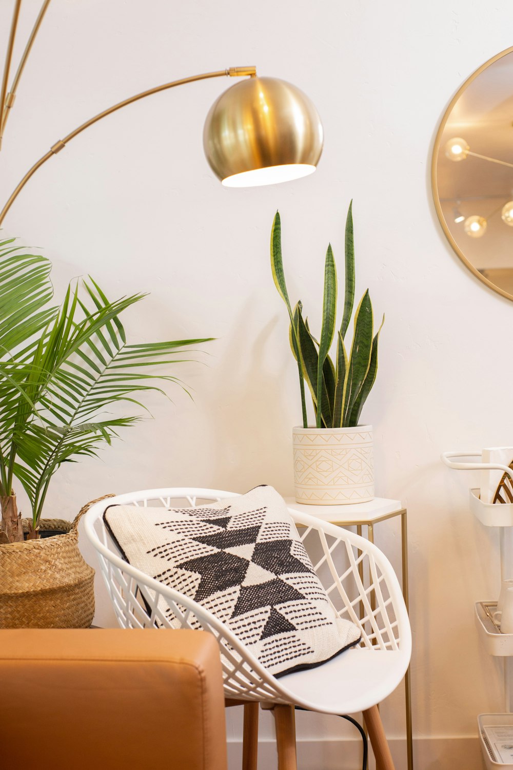 green plant on white table