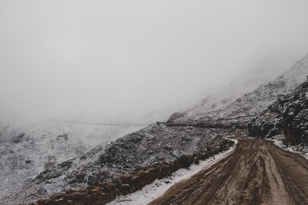 snow covered mountain during daytime