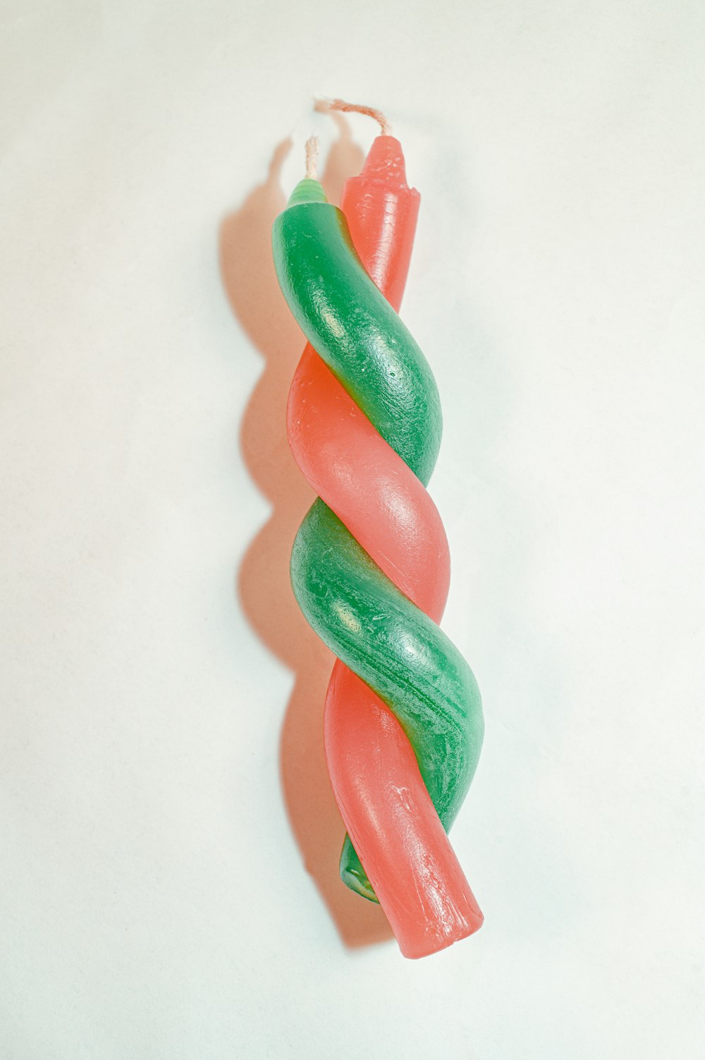 Bastoncino di zucchero rosso, verde e bianco